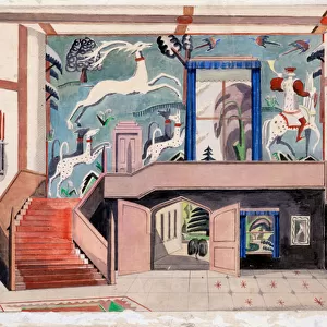 Interior Design, c. 1920-30s (w / c on paper)