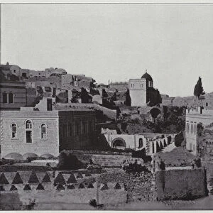 Jerusalem, Convent of the Dames de Sion (b / w photo)