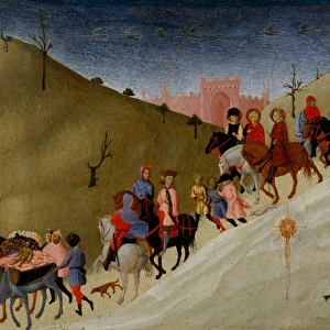 The Journey of the Magi, c. 1433-5 (tempera and gold on wood)
