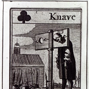 The Knave of Clubs, from a pack of Cards relating to the 1678 Popish Plot and the