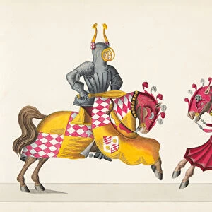 Two knights at a tournament, plate from A History of the Development