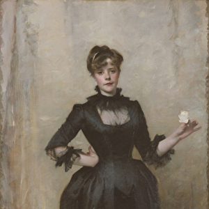 Lady with the Rose (Charlotte Louise Burckhardt), 1882 (oil on canvas)