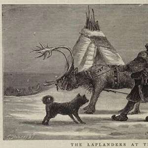 The Laplanders at the Westminster Aquarium (engraving)