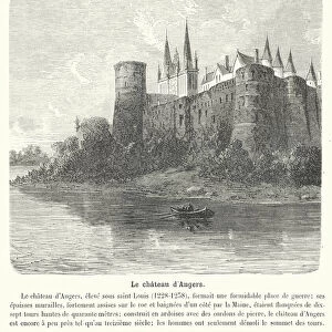 Le chateau d Angers (engraving)