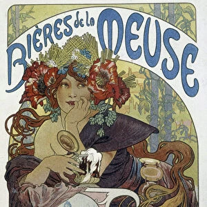 Les beers de la Meuse - advertising, Arts Deco