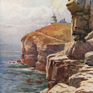 The Lighthouse, Anvil Point (colour litho)
