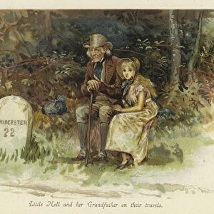 Little Nell and her Grandfather on their travels (chromolitho)