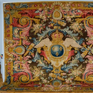 Louis XV Savonnerie Carpet with Royal Arms, manufacturer Savonnerie Factory, France, c