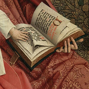 Detail of Madonna Crowned by Angels (oil on panel)
