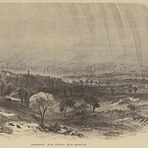 Manchester, from Kersall Moor (engraving)