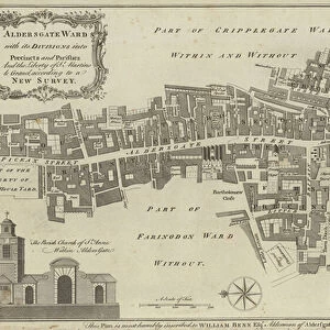 Map of Aldersgate Ward, City of London (engraving)