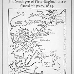 Map including Massachusetts Bay (litho)