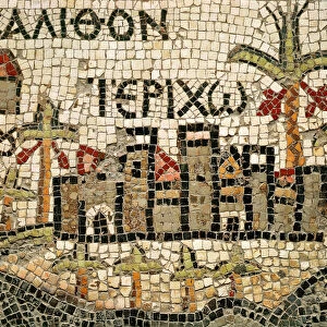 Detail of a map of Jericho (mosaic) (see also 86282)