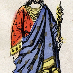 Merovingian Dynasty: Portrait of Dagobert III (699-715) King of the Franks from 711 to