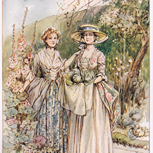 We Met in the Garden, illustration from The Vicar of Wakefield