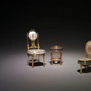 Miniature Chair, Compass and Miniature Bidet (mixed media) (see also 499668