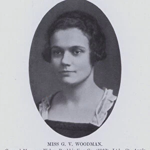 Miss G V Woodman (b / w photo)