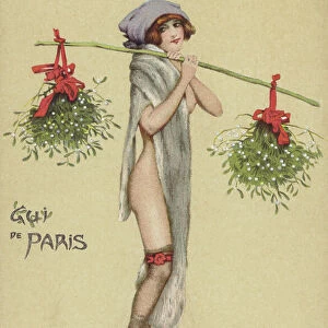 Mistletoe from Paris (chromolitho)
