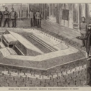 Model for Modern Redoubt, showing Wire-Entanglements in Front (engraving)