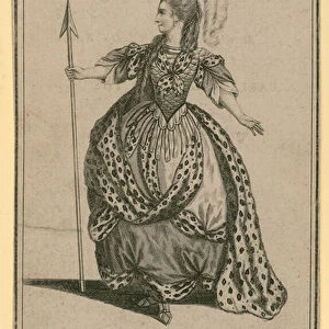Mrs Hunter in the character of Boadicea (engraving)