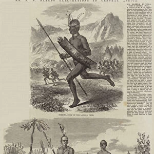 Mrs W Bakers Explorations in Central Africa (engraving)