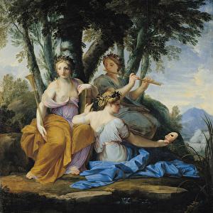 The Muses, Clio, Euterpe and Thalia, c. 1652-55 (oil on panel)