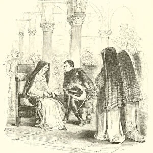 Napoleons interview with the Abbess of Santa Clara (engraving)