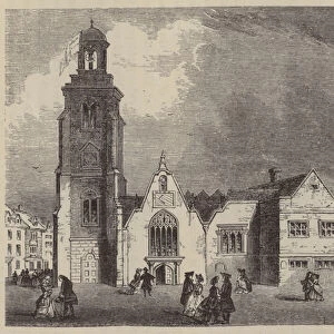 Old Church of St Martin-in-the Fields, London, in which Nell Gwyn was buried (engraving)