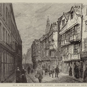 Old Houses in Wych Street, London, recently demolished (engraving)