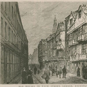 Old houses in Wych Street, London, recently demolished (engraving)