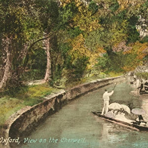 Oxford, view on the Cherwell (coloured photo)