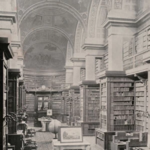 Paris: Bibliotheque of the Chamber of Deputies (b / w photo)