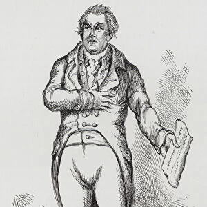 "Peter Porcupine", caricature of English Radical pamphleteer and politician William Cobbett, c1809 (engraving)