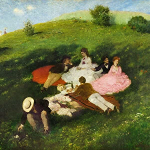 Picnic in May, 1873 (oil on canvas)