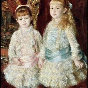 Pink and Blue (The Cahen Ladies of Antwerp). Painting by Pierre Auguste Renoir