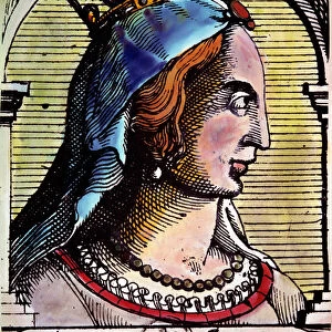 Portrait of Alienor d Aquitaine (1122-1204) (also called Eleonore de Guyenne)