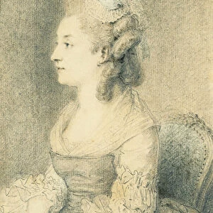 Portrait of the Artists Wife (nee Louise Nicole Godeau), Seated, Half Length