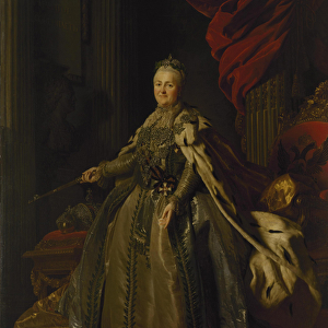 Portrait of Catherine II, 1776-77 (oil on canvas)