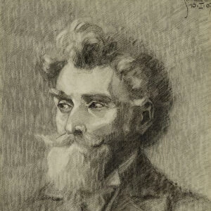 Portrait of Man; Mannerportrait, 1907 (soft pencil on paper)