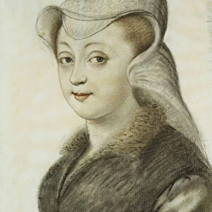 Portrait of a Young Woman, Half Length, Turned to the Left (chalk on paper)