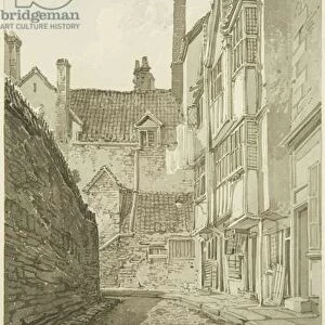 The Rackhay, off Back Street (pencil & w / c on paper)