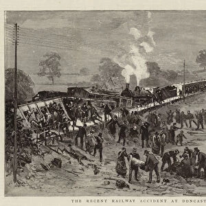 The Recent Railway Accident at Doncaster (engraving)