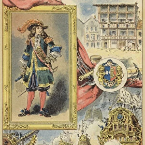 Rene Duguay-Trouin, 1673-1736 (colour litho)