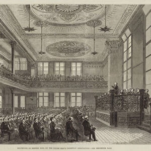 Reopening of Exeter Hall by the Young Mens Christian Association (engraving)