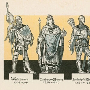 Rulers of Brandenburg (colour litho)