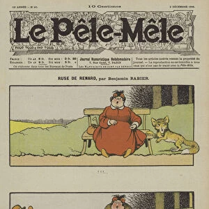 Ruse de renard. Illustration for Le Pele-Mele, 1906 (colour litho)