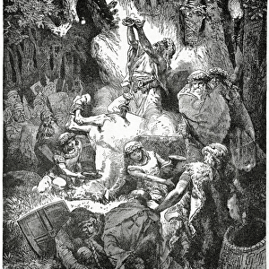Sacrificing to Heathen Deities, c. 1890 (engraving)