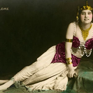Salome Posed Seductively in a Revealing Costume, 1906 (silver print photograph)