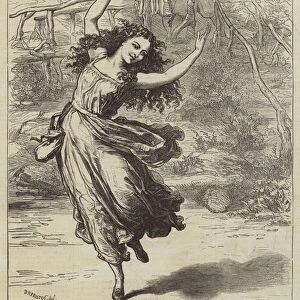 Scene from "Fanchette, "at the Lyceum Theatre, the Shadow Dance (engraving)