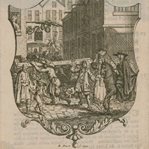 A scene from London, dated 1720 (engraving)